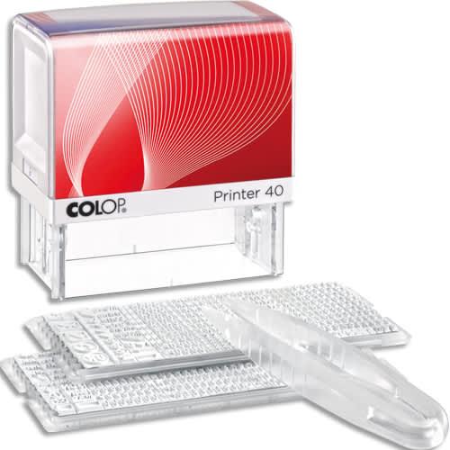 Colop tampon Printer 40/2 - à composer soi-même - 2 polices de caractères - jusqu'à 6 lignes de texte_0
