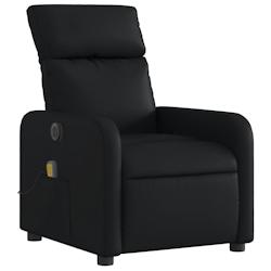 Décoshop26 - Fauteuil de relaxation TV fonction massage inclinable électrique 6 points de massage en PVC noir DEC027220 - noir 3000262880591_0