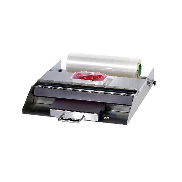 Dérouleur de film avec plaque chauffante inox laize 600 mm L 650 x P 650 x H 130 mm_0