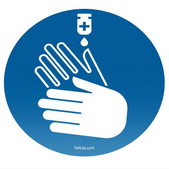 Autocollant Ø300 mm - Désinfecter les mains - Lot de 5 - ASR A1.3 / DIN EN ISO 7010_0