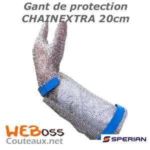 GANT INOX METAL CHAINEX MANCHETTE 20CM