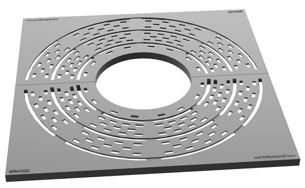 GRILLE D'ARBRE EN FONTE 