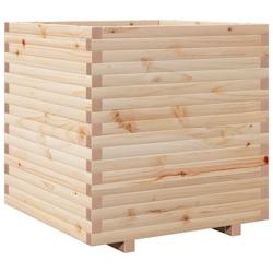 Helloshop26 - Jardinière bac lit surélevé plantes fleurs terrasse jardin 70 x 70 x 72 cm bois de pin massif marron 02_0037837 - 3000213975239_0