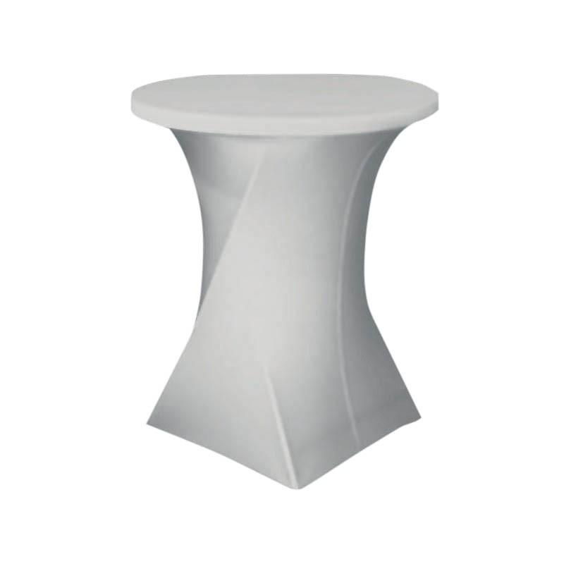 Housse table ronde mange debout Ø80x110 - BLANC_0