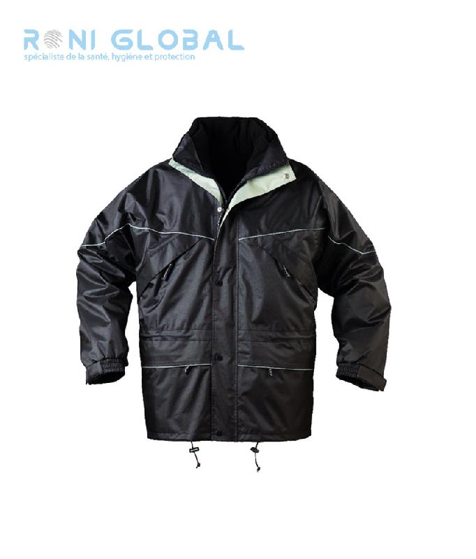Parka de travail 3en1 coupe-vent et anti-froid thermique en polyester pongé enduit PVC - 7 poches - ISA COVERGUARD_0