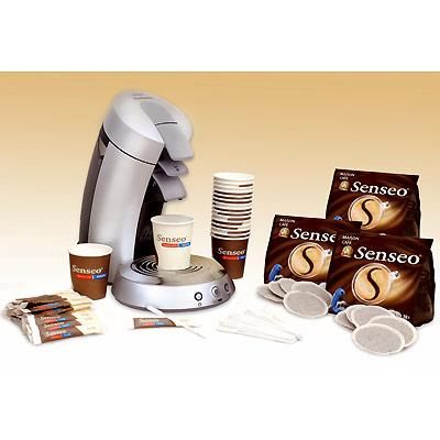 KIT CAFETIERE SENSEO + GOBELETS + AGITATEURS + SUCRE + DOSETTTES