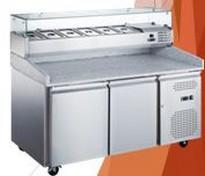 Meuble réfrigéré TRPIZ2PV1-3X - inox 304, plan de travail en granit, grande capacité_0