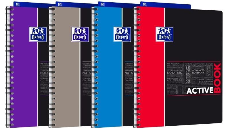 Oxford Lot de 5 Activebook Etudiants rel. Intégrale A4+, 160p./80 feuilles 90g/m², ligné 7mm, coloris assortis (4) - 3020120056401_0