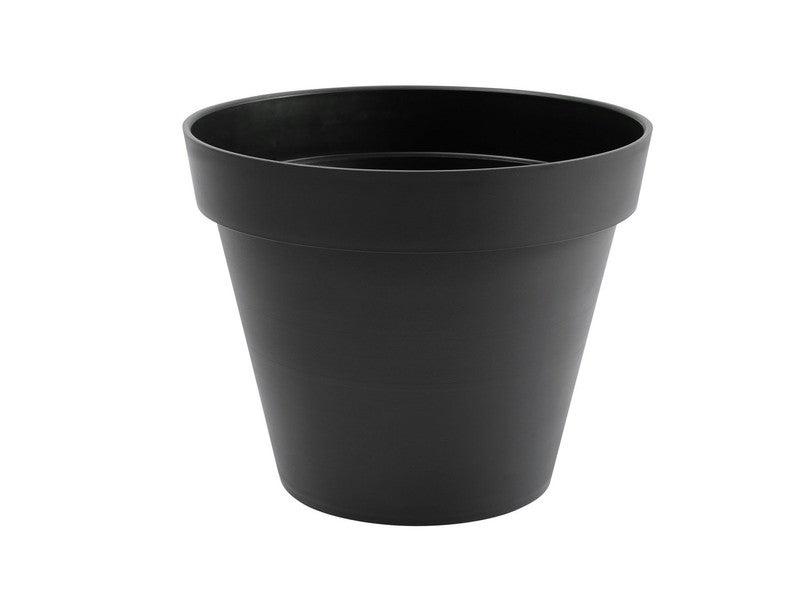 Pot de fleur plastique gris anthracite - Diamètre 48 cm x Hauteur 40 cm - Résistant aux UV - Marque EDA_0
