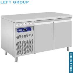 Table frigorifique ventilée 2 portes GN 1/1 - Groupe à gauche - DT131/PMGX - Régulateur électronique et compresseur tropicalisé_0
