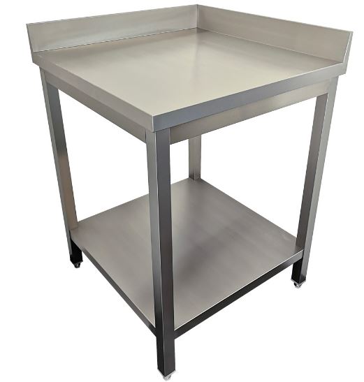 Tl771a/c - table inox d'angle soudée - diamond -largeur 700mm - profondeur 700mm_0