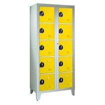 Vestiaire Tendance - 2 colonnes/10 cases monobloc - jaune_0