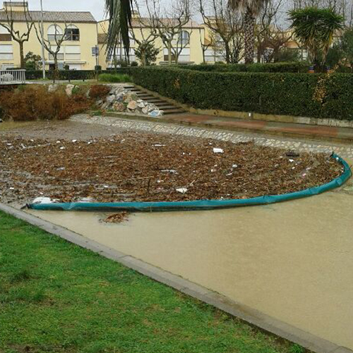 Barrage anti-pollution : barrage pour déchets de type bois flottant_0