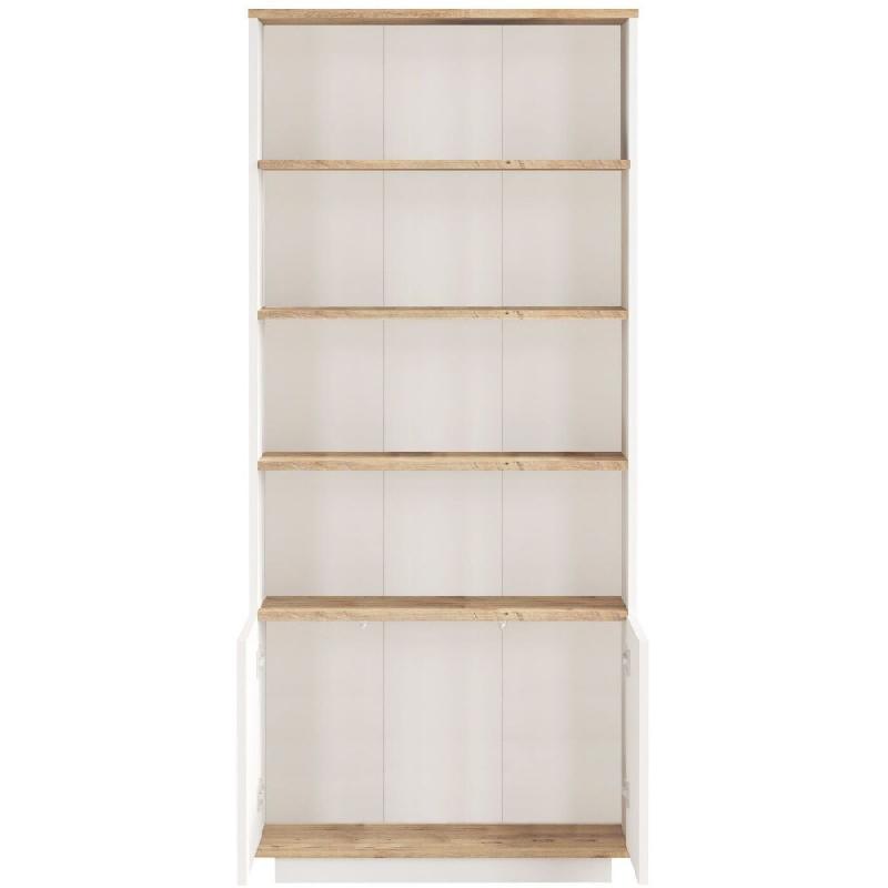 Bibliothèque FR16 FR16 aggloméré revêtu de mélamine Pin Atlantique et Blanc 75 x 168,3 x 26,8 cm VENTE-UNIQUE - multicolore Bois manufacturé MEN_0