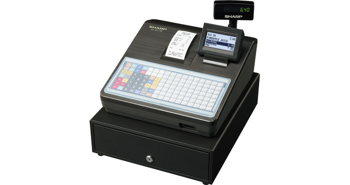 Caisses enregistreuses alphanumériques Sharp XE-A217BSF - clavier plat étanche, gestion des tables et imprimante thermique_0