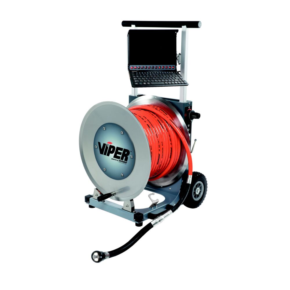 Caméra de curage haute pression orientable à brancher sur l'hydrocureuse conçu pour le nettoyage et l'inspection des conduites -  viper compact_0