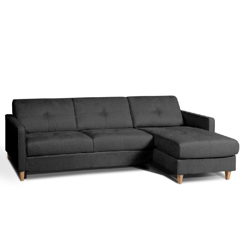CANAPÉ D'ANGLE SCANDINAVE MATELAS 16 CM SYSTÈME EXPRESS SOMMIER LATTES 160CM RENATONISI TWEED GRIS GRAPHITE_0