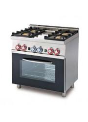 CF4-68G - Fourneau 4 feux gaz sur four gaz - CP Berthier - Dimensions L800xP600xH900 - Puissance 22+0,015 Kw_0