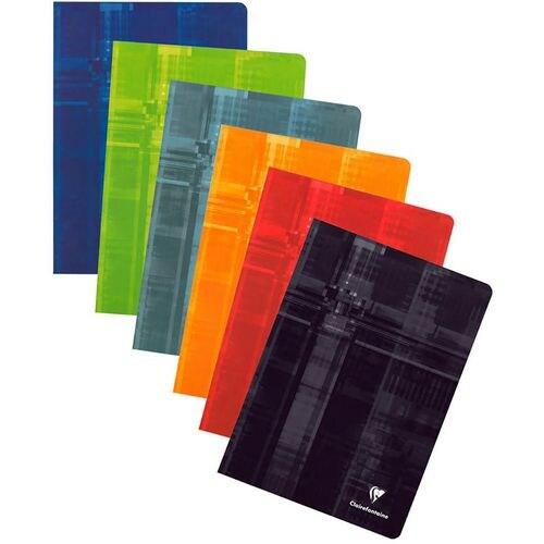 Clairefontaine Lot de 10 Cahier Metric A4, 120p./60 feuilles 90 g/m² piquées, ligné 8mm + marge - multicolore 315/5Z_0