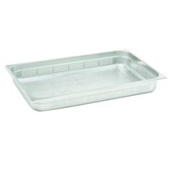 DBMARK - GPP11065/6 - Lot de 6 pièces - Récipient perforé GN 1/1 en acier inoxydable - 32,5 x 53 cm - Profondeur 6,5 cm - 9,1 L - gris Acier inoxyd_0