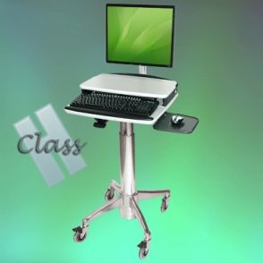 Chariot informatique médical Ergonoflex - Flat Panel/Laptop Cart H Class - réglable en hauteur - 21,77 kg_0