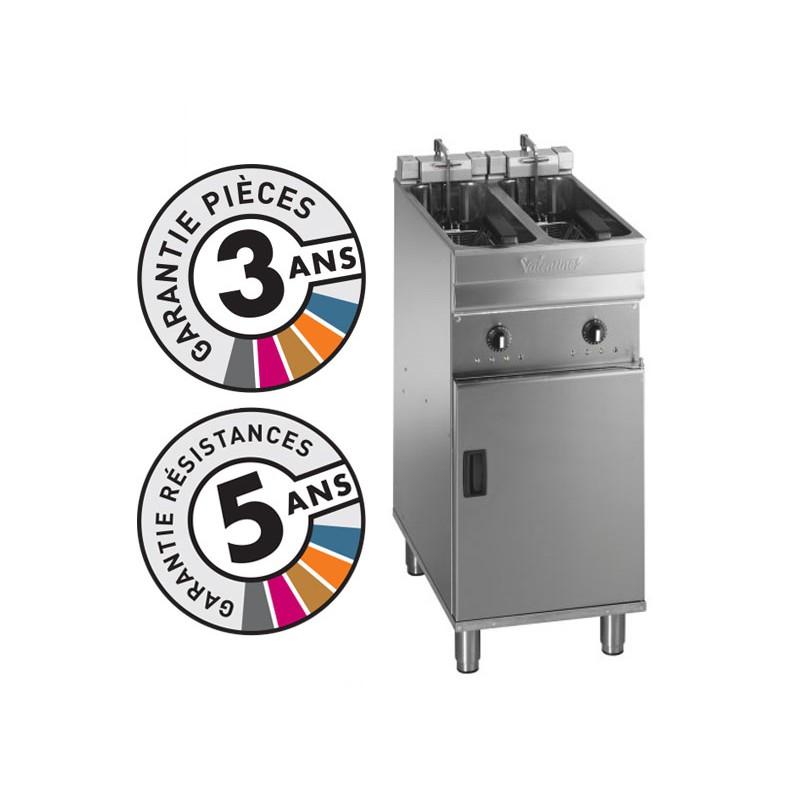 Friteuse professionnelle électrique sur coffre 2x 8 litres VALENTINE - EVO2200T_0