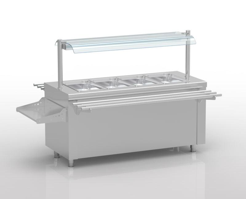 Ilot central ventilé avec bain marie à chaleur sèche 5gn-200 - 2000x700x850 - SBVC-200_0