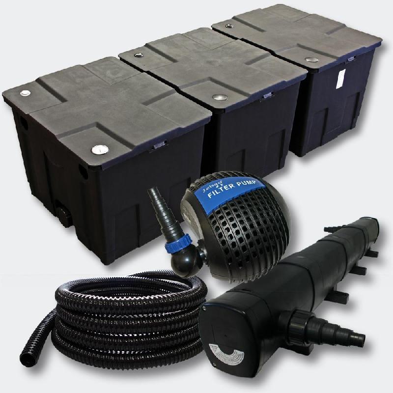 Kit:filtration de bassin 90000l 72 watts uvc stérilisateur pompe tuyau 4216468