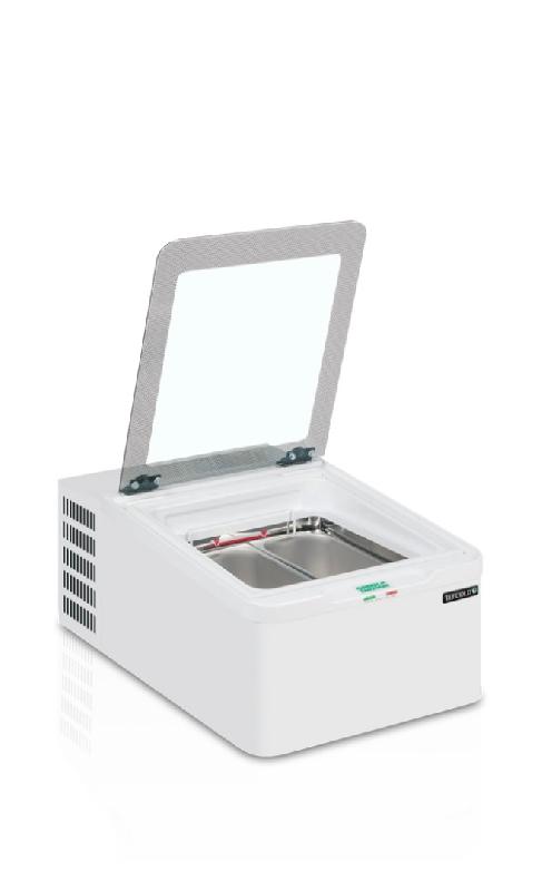 Mini congélateur pour glace professionnel blanc - 2 bacs - 28L -22/-10°C - 490x790x345 mm - ICE2_0