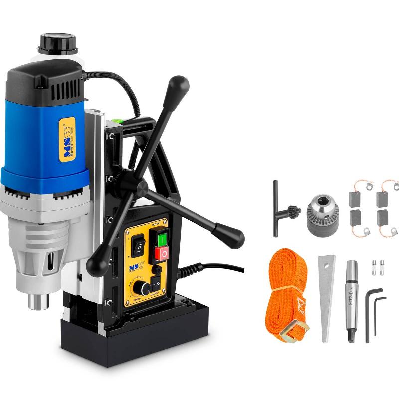 MSW - MSW Perceuse Magnétique Carotteuse Fraiseuse Colonne Électro-Aimant MSW-MD32-ECO (1.380 W, 600 tr/min, Ø Carottage max. 35 mm, - 4250928684103_0