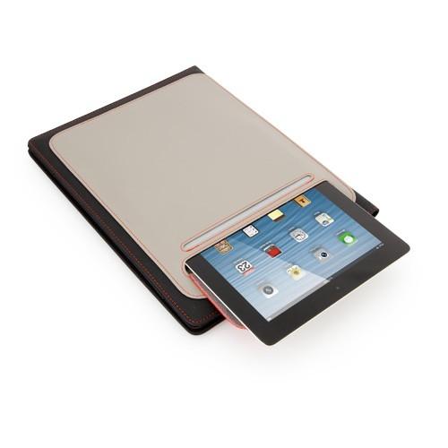 Porte-documents étui tablette publicitaire Cora - similicuir/polyester 300D - bloc 20 feuilles_0
