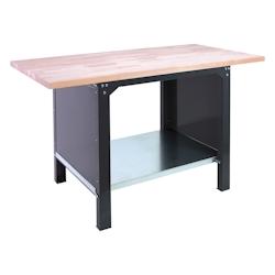 PROREGAL Etabli BUFFALO WOOD | HxLxP 86,5x180x75cm | Capacité de Charge 1000kg | Anthracite - noir métal PR_RS157-45_0