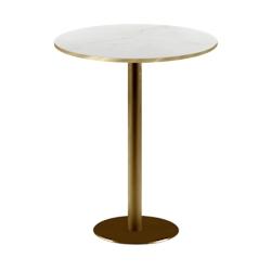 Restootab - Mange-debout Ø60cm Rome bistrot marbre translucide - blanc TB-ROMFF2-R60M-MB.PAR-LAI_0