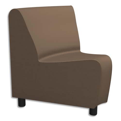 Chauffeuse modulaire d'angle 45d izar terre ginko en pvc et coton, structure métallique_0
