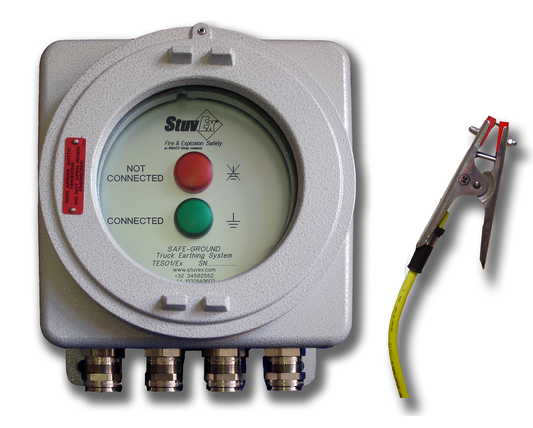 Système de mise à la terre TES-01EX - contrôle capacitif et sécurité ATEX pour véhicules de transport de vrac_0