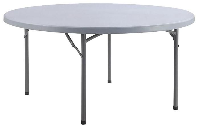 Table ronde pliante polypro - 2 taille disponible_0