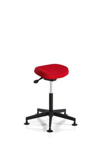 Tabouret d'atelier simili cuir - Hobbit 107 - ergonomique avec réglage en hauteur 530-730 mm_0