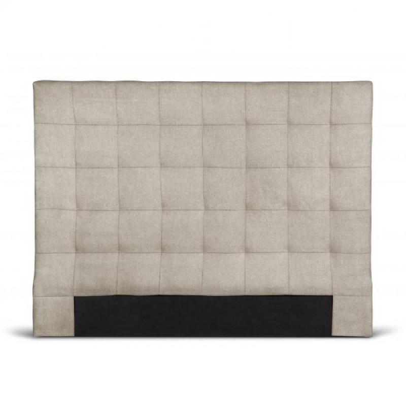 Tête de lit SONA capitonnée beige - 140x120cm - Fabrication européenne - Confort et design chic_0
