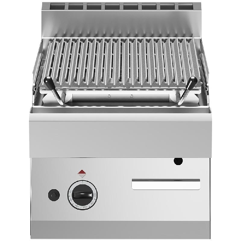 Grill pierre de lave, 1/2 module, grille en fonte 