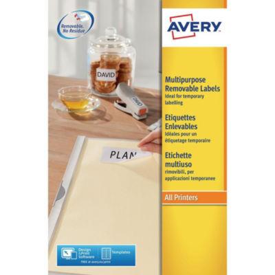 Avery L4735REV Etiquettes enlevables blanches A4 210X297 mm - 25 étiquettes_0
