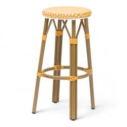 Bistromania Tabouret de bar RIVOLI - Jaune et Blanc - EA137_0