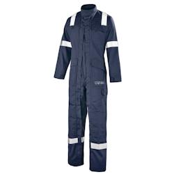 Cepovett - Combinaison de travail multirisques avec 2 Zip ATEX REFLECT 260 Bleu Marine Taille XS - XS bleu 3184373389263_0