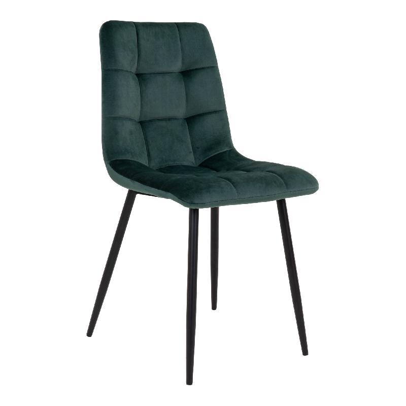 Chaise de repas middelfart velours - vert foncé_0