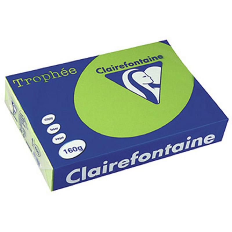 CLAIREFONTAINE PAPIER COULEUR POLYVALENT A4 VERT MENTHE DE 160 G/M² (PRIX À L'UNITÉ)