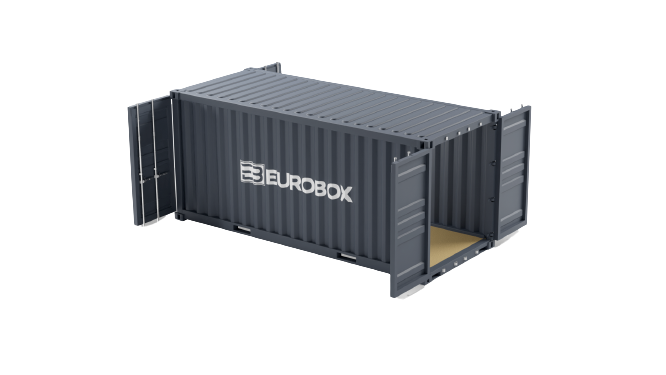 Container maritime 20 pieds double porte disponible neuf et occasion pour stockage flexible, adaptable et économique- eurobox_0
