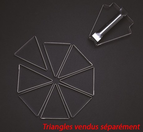 DÉCOUPOIR POUR FOND DE TARTE TRIANGLE MOZAÏK INOX