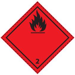 Etiquette de danger 10×10 cm, classe 2.1, gaz inflammable vinyle adh - 46033v_0