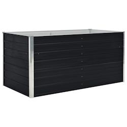 Helloshop26 - Jardinière 160 x 80 x 45 cm acier galvanisé anthracite 02_0000792 - 3000071251537_0