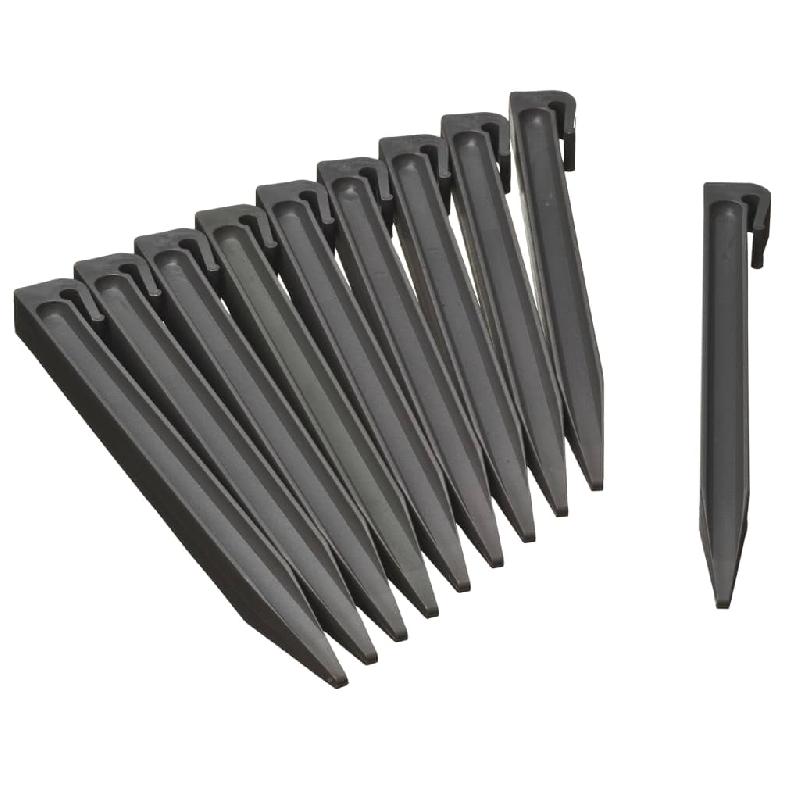 Nature chevilles d'ancrage de jardin 10 pcs gris 428505_0