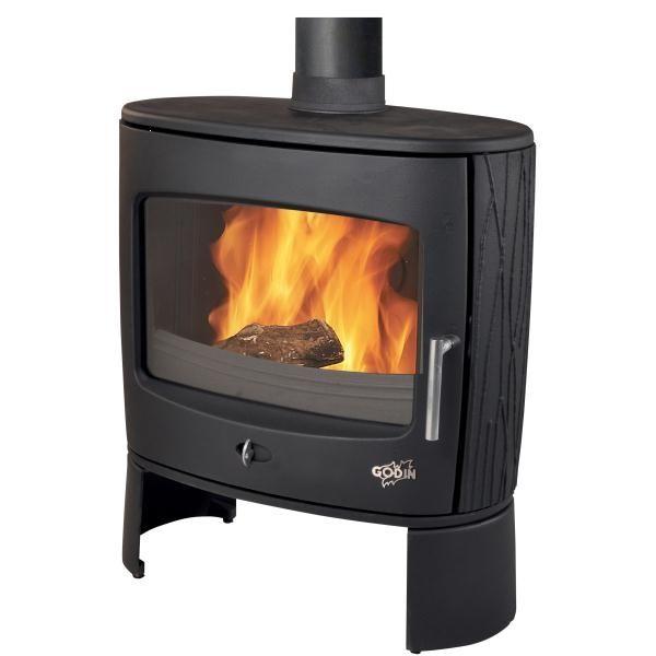 Poêle à bois Eclipse anthracite - Fonte - 8 kW - Flamme verte 7 étoiles - Origine France Garantie_0